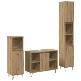 Vannas Istabas Mēbeļu Komplekts Ar Durvīm 3 Pcs Artisānā Ozols Vidaxl