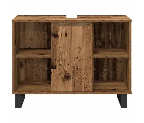 3 Daļu Vannas Istabas Mēbeļu Komplekts Vecā Koka Inženieru Koksne Vidaxl