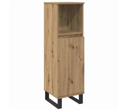 3 Daļu Vannas Istabas Mēbeļu Komplekts Amatnieku Ozols Inženierijas Koks Vidaxl