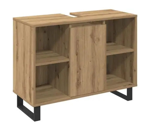 3 Daļu Vannas Istabas Mēbeļu Komplekts Amatnieku Ozols Inženierijas Koks Vidaxl