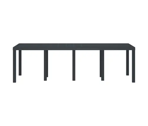 Dārza Galds Antracīts 250X100X73 Cm Poly Rattan Vidaxl