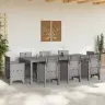 Dārza Galds Gaiši Pelēks 250X100X73 Cm Poliesters Vidaxl