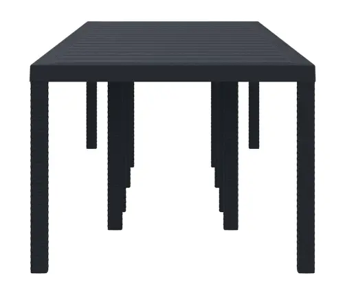 Dārza Galds Antracīta 300X100X73 Cm Polyrattan Vidaxl