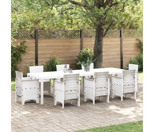 Baltais Dārza Galds 300X100X73 Cm Polirattans Vidaxl