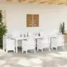 Baltais Dārza Galds 300X100X73 Cm Polirattans Vidaxl