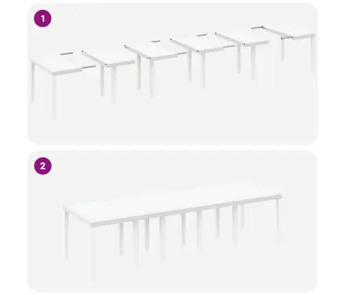 Baltais Dārza Galds 300X100X73 Cm Polirattans Vidaxl