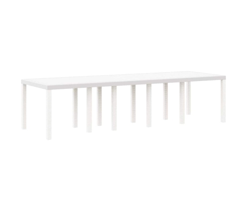 Baltais Dārza Galds 300X100X73 Cm Polirattans Vidaxl
