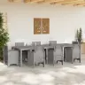 Dārza Galds Gaiši Pelēks 300X100X73 Cm Poly Rattan Vidaxl