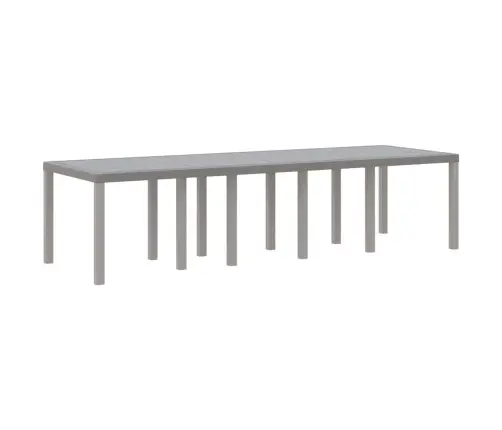 Dārza Galds Gaiši Pelēks 300X100X73 Cm Poly Rattan Vidaxl