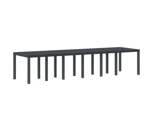 Dārza Galds Antracīts 350X100X73 Cm Poli Rattan Vidaxl