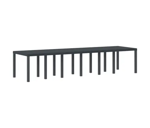 Dārza Galds Antracīts 350X100X73 Cm Poli Rattan Vidaxl