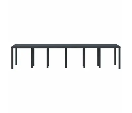 Dārza Galds Antracīts 350X100X73 Cm Poli Rattan Vidaxl