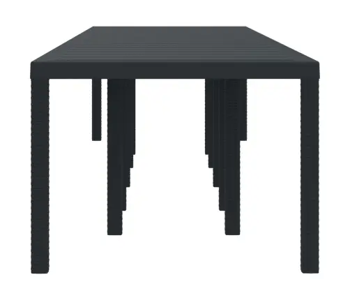 Dārza Galds Antracīts 350X100X73 Cm Poli Rattan Vidaxl