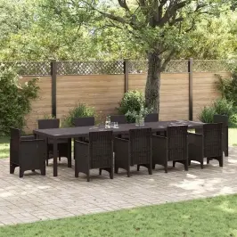 Dārza Galds Brūna 350 X 100 X 73 Cm Poliratāns Vidaxl