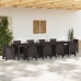 Sodo Stalas Ruda 350 X 100 X 73 Cm Poliratanas