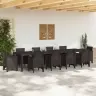 Dārza Galds Brūns 350X100X73 Cm Polirattan Vidaxl