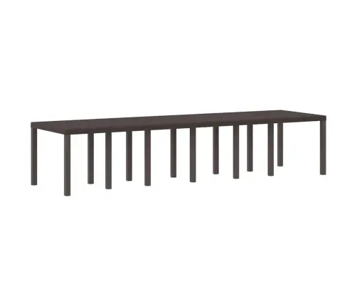 Dārza Galds Brūns 350X100X73 Cm Polirattan Vidaxl