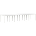 Dārza Galds Balts 350X100X73 Cm Poly Rattan Vidaxl