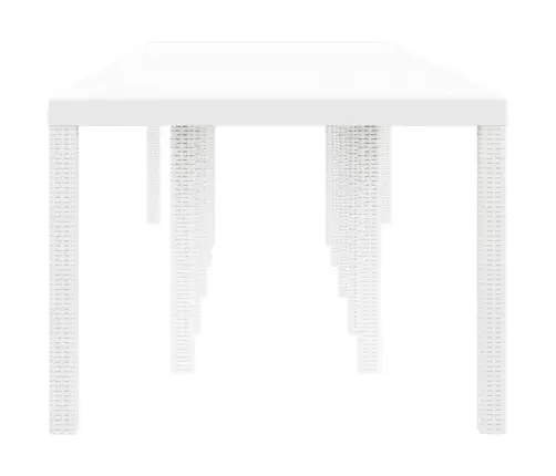 Sodo Stalas Balta 350 X 100 X 73 Cm Poliratanas
