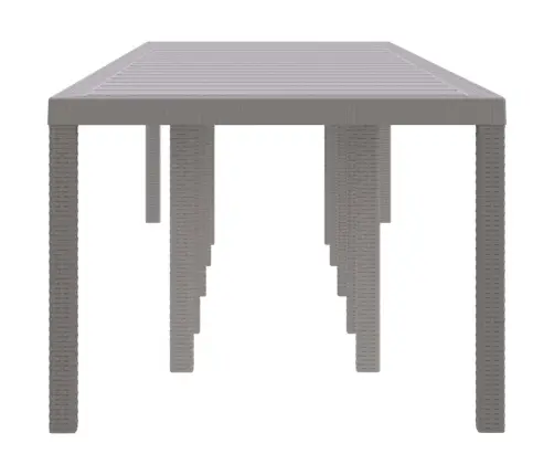 Dārza Galds Gaiši Pelēks 350X100X73 Cm Poliesters Vidaxl