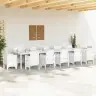Dārza Galds Balts 400X100X73 Cm Poli Rattan Vidaxl Dārza Galds Balts 400X100X73 Cm Poli Rattan Vidaxl