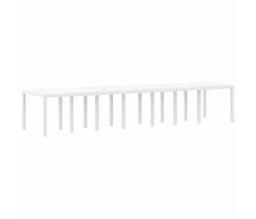 Dārza Galds Balts 400X100X73 Cm Poli Rattan Vidaxl Dārza Galds Balts 400X100X73 Cm Poli Rattan Vidaxl