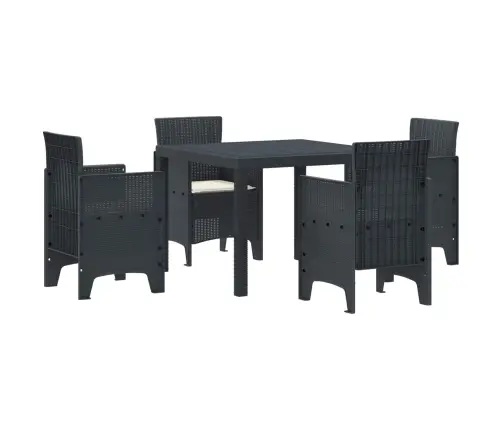 Aia Söögilaudade Komplekt 5 Pcs Antratsiit Polt Rattan