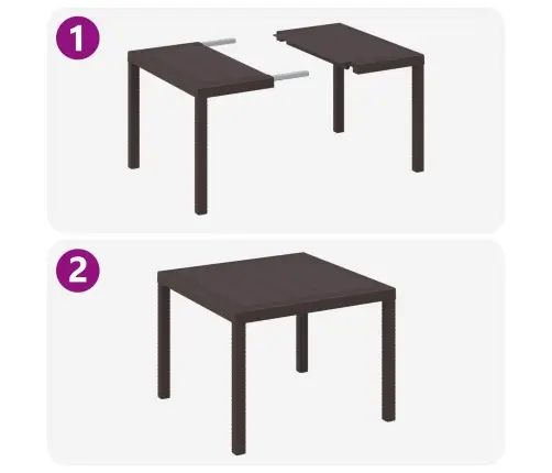 Sodo Valgomojo Komplektas 5 Pcs Ruda Polt Ratanas