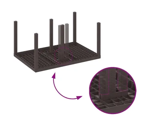 Dārza Ēdamistabas Komplekts 7 Pcs Brūna Pe Ratan Vidaxl