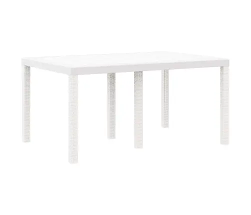 Aia Söögilaudade Komplekt 7 Pcs Valge Polt Rattan