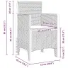 7 Pcs Balts Mākslīgā Rotangpalma Vidaxl