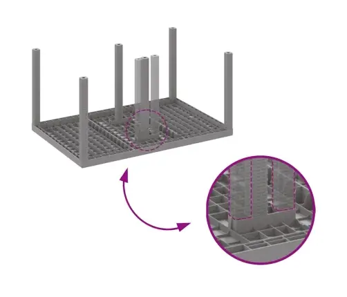 Aia Söögilaudade Komplekt 7 Pcs Helehall Polt Rattan