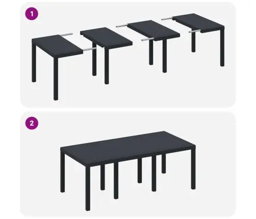 Sodo Valgomojo Komplektas 9 Pcs Antracitas Polipropilenas