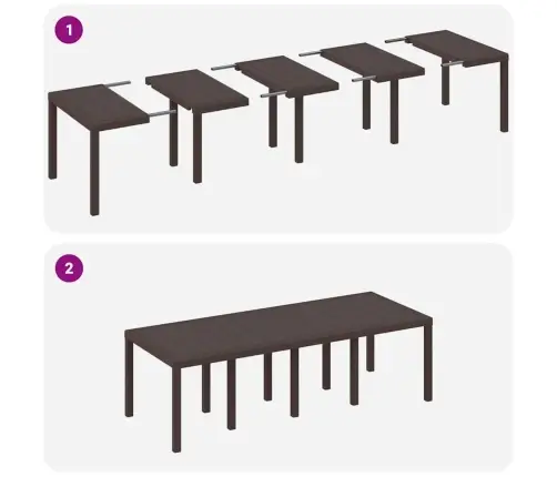 Sodo Valgomojo Komplektas 11 Pcs Ruda Polt Ratanas