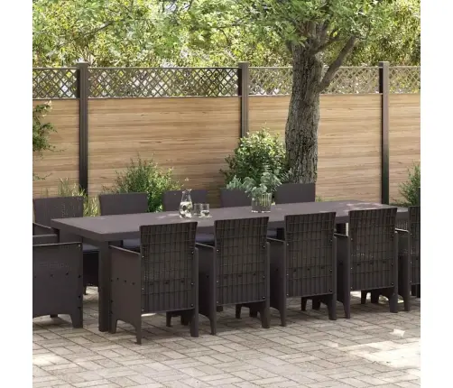 Dārza Ēdamkomplekts Ar Spilveniem 13 Pcs Brūns Un Antracīts Vidaxl