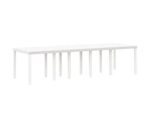 Dārza Ēdamgalds Ar Spilvenu 13 Pcs Balts Lielais Polirats Vidaxl