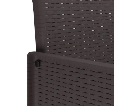 Dārza Ēdamgalds 15 Pcs Brūna 14 Vietu Mākslīgā Rotangpalma Vidaxl