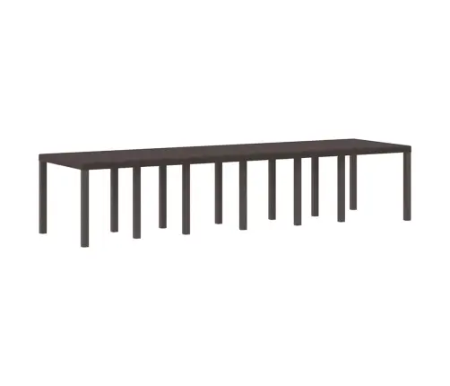 Aia Söögilaudade Komplekt 15 Pcs Pruun Polt Rattan