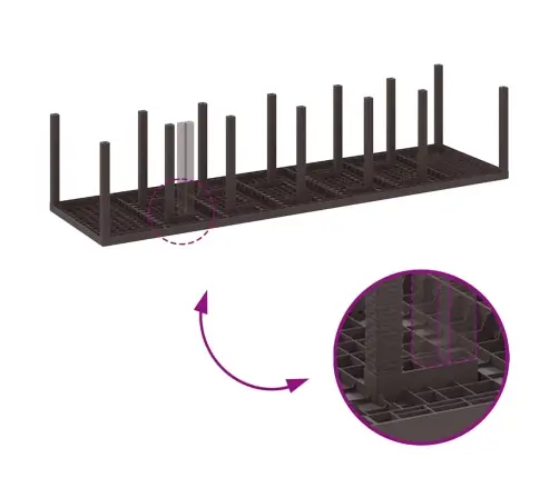 Aia Söögilaudade Komplekt 15 Pcs Pruun Polt Rattan