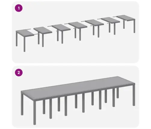 Aia Söögilaudade Komplekt 15 Pcs Helehall Polt Rattan