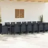 Dārza Ēdamgalds Ar Spilveniem 17 Pcs Antracīts Lieli Vidaxl