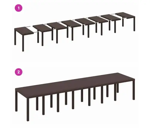 Sodo Valgomojo Komplektas 17 Pcs Ruda Polt Ratanas