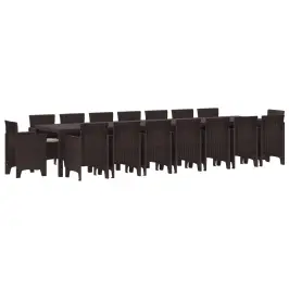 Dārza Ēdamkomplekts Ar Spilveniem Ar Spilvenu 17 Pcs Brūna Pp Vidaxl