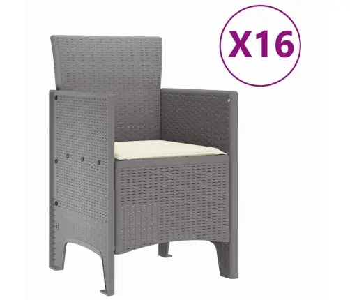 Dārza Ēdamistabas Komplekts 17 Pcs Gaiši Pelēks Lieli Vidaxl Dārza Ēdamistabas Komplekts 17 Pcs Gaiši Pelēks Lieli Vidaxl