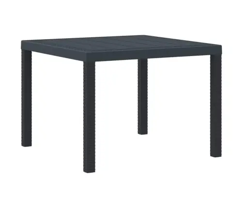 Dārza Ēdamgalds 3 Pcs Antracīts 100 X 100 X 73 Cm Polipropilēns Vidaxl