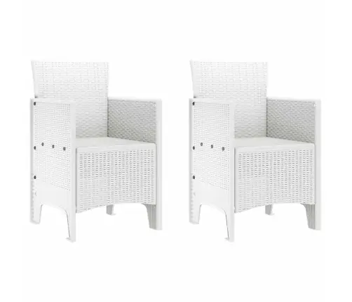 Aia Söögilaudade Komplekt 3 Pcs Valge Polt Rattan