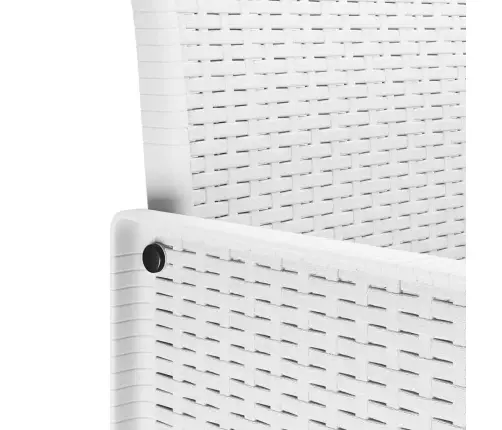 Aia Söögilaudade Komplekt 3 Pcs Valge Polt Rattan