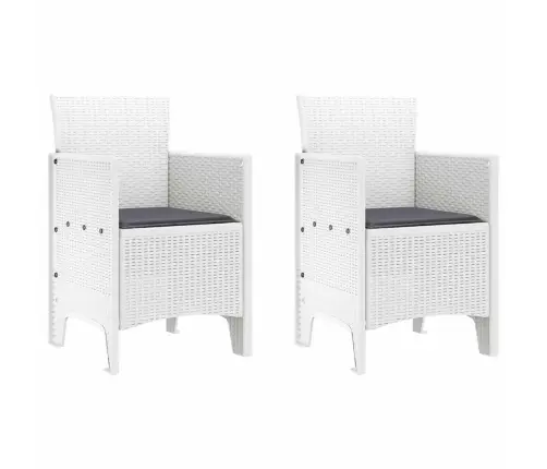 Aia Söögilaudade Komplekt 3 Pcs Valge Polt Rattan