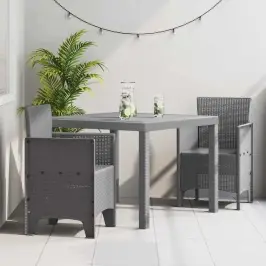 Aia Söögilaudade Komplekt 3 Pcs Helehall Polt Rattan