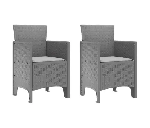 Dārza Ēdamistabas Komplekts 3 Pcs Gaiši Pelēks Vidaxl